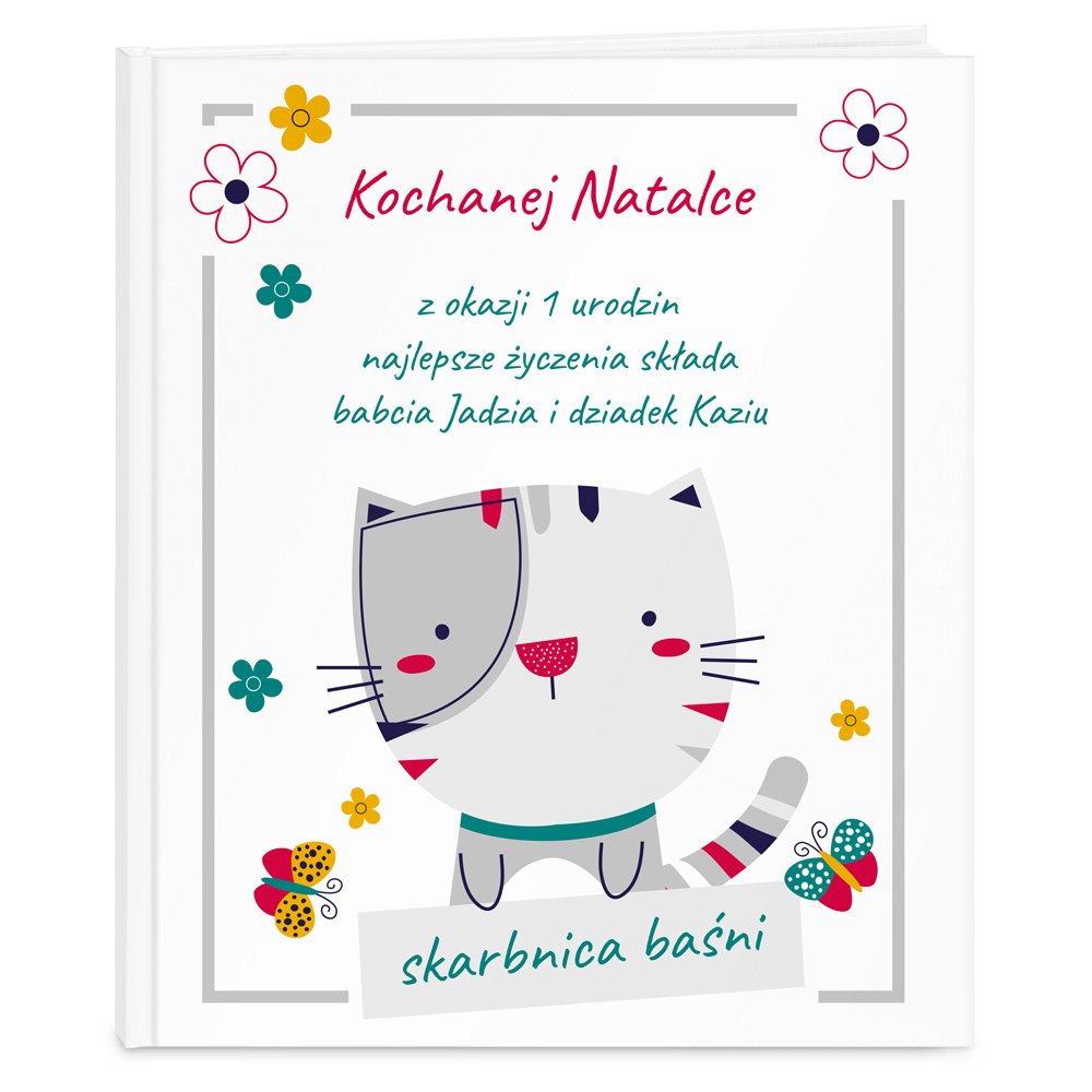 Ksiga bani banie z nadrukiem dla dziewczynki na roczek