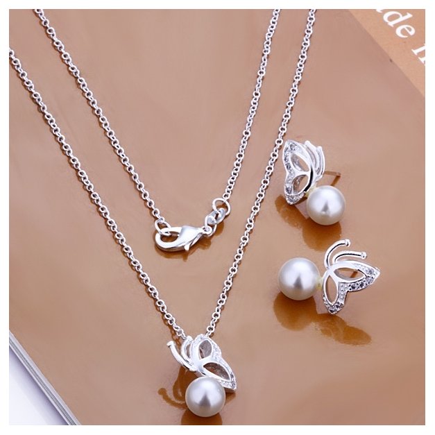 KOMPLET BIŻUTERII 925 SILVER LAYERED