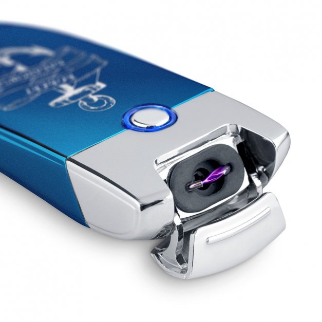 Zapalniczka plazmowa niebieska USB z grawerem dla żeglarza