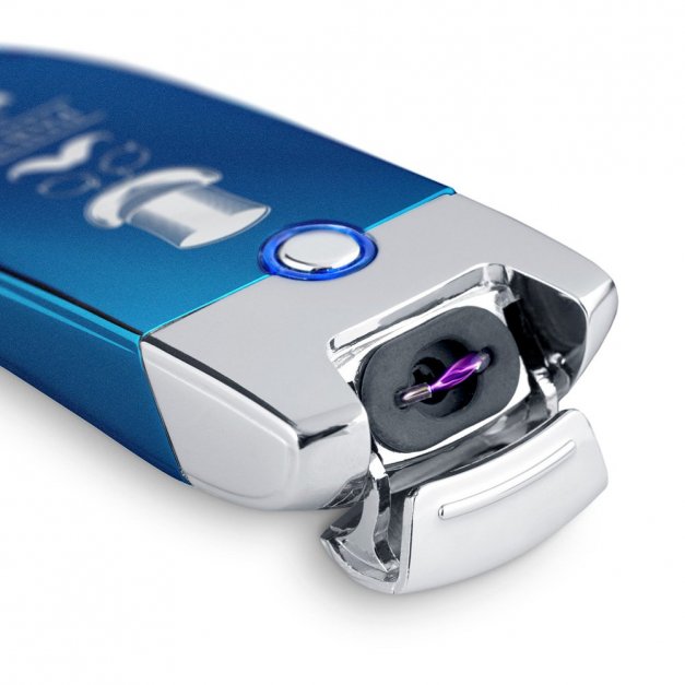 Zapalniczka plazmowa niebieska USB z grawerem dla gentlemana