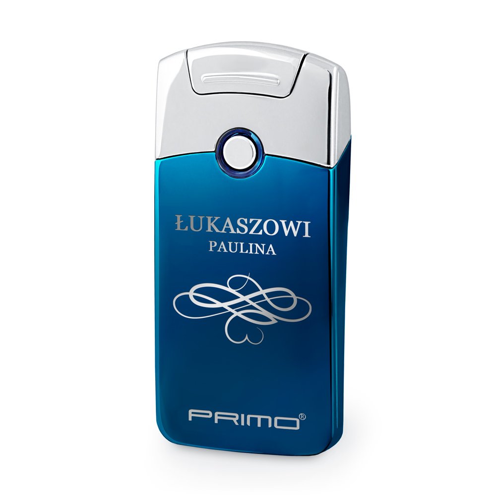 Zapalniczka plazmowa niebieska USB z grawerem dla niego