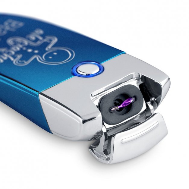 Zapalniczka plazmowa niebieska USB z grawerem dla niego na święta