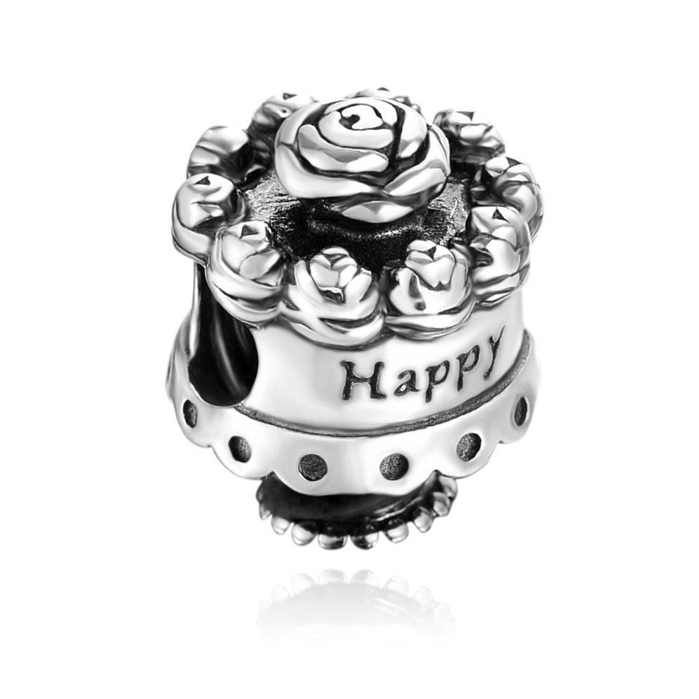 Charms Zawieszka Koralik 925 Rany Tort