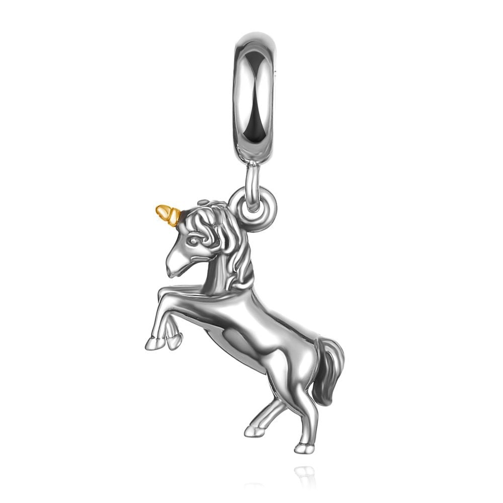 Charms Zawieszka Koralik 925 Jednoroec