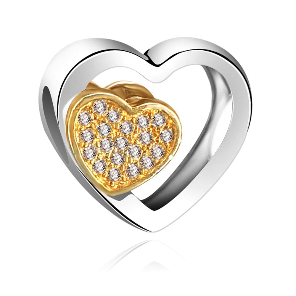 Charms Zawieszka Koralik 925 Serce Matki