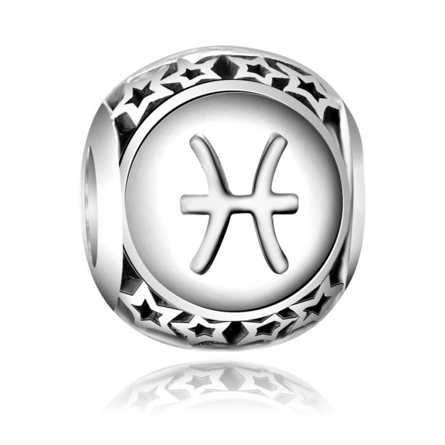 Charms Zawieszka Koralik 925 Zodiak Ryby