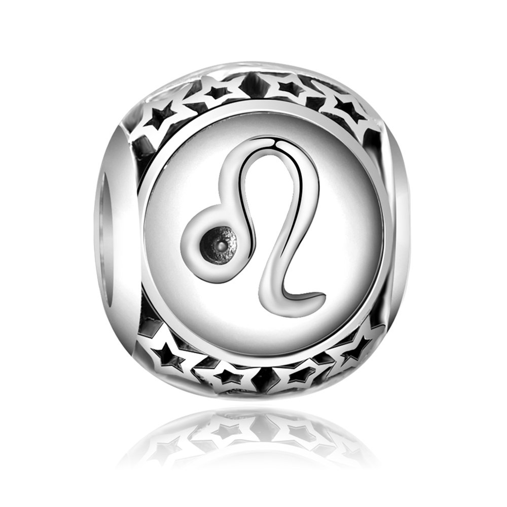 Charms Zawieszka Koralik 925 Zodiak Lew
