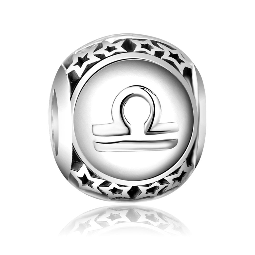 Charms Zawieszka Koralik 925 Zodiak Waga