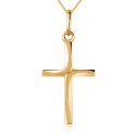 Złoty Łańcuszek z Krzyżykiem 585 GRAWER ZZ105