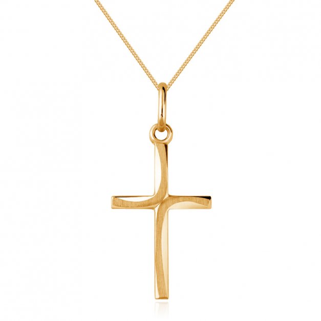 Złoty Krzyżyk 333 Bello z Łańcuszkiem Grawer