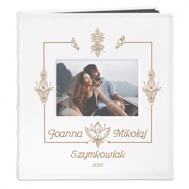 Album na zdjęcia z okienkiem i nadrukiem dla pary