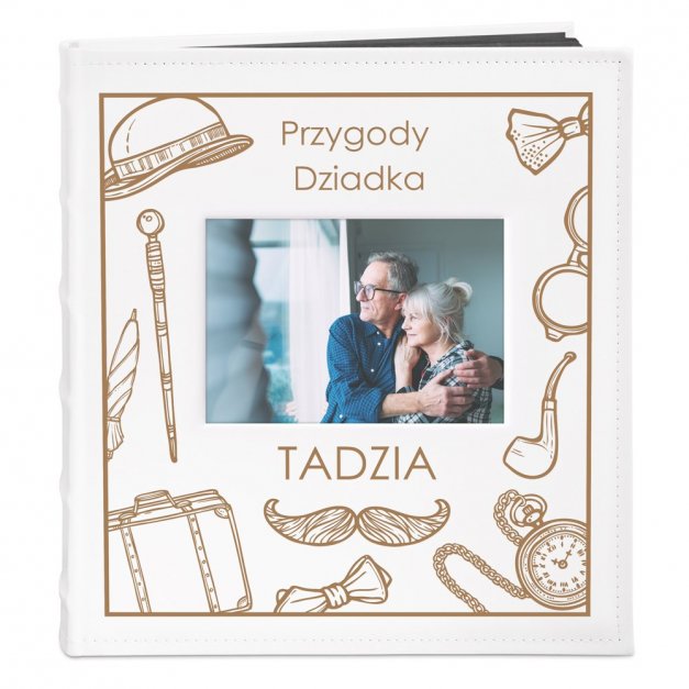 Album na zdjęcia z okienkiem i nadrukiem dla dziadka