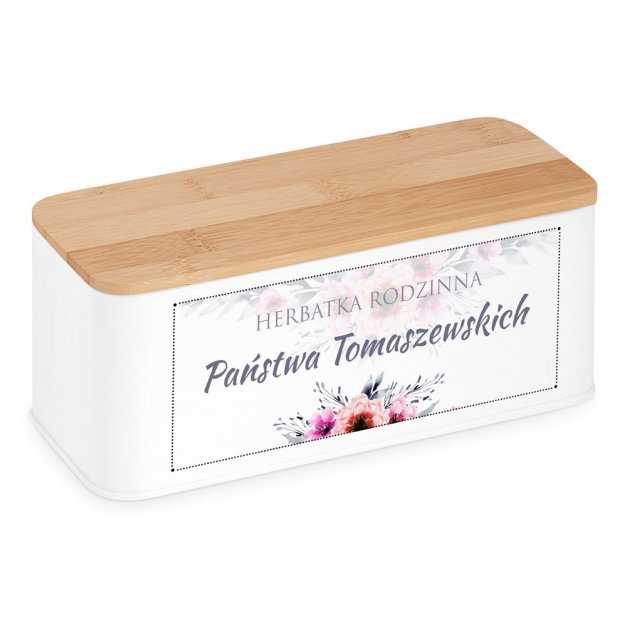 Herbata zestaw herbat w metalowy pudełku z nadrukiem dla pary na ślub rocznicę parapetówkę