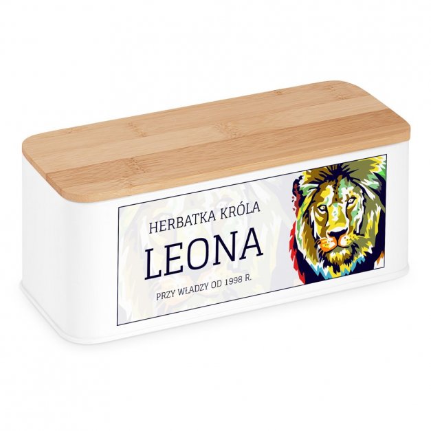 Herbata zestaw herbat w metalowy pudełku z nadrukiem dla szefa na urodziny