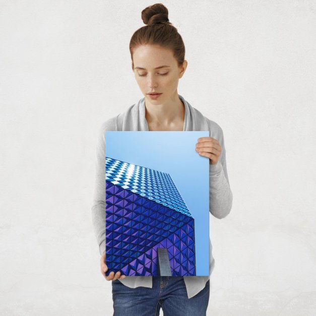 Plakat metalowy szklana figura M