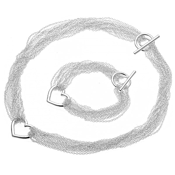 KOMPLET BIUTERII 925 SILVER LAYERED