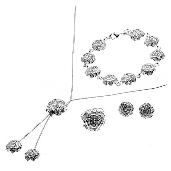 Komplet Biuterii 925 Silver Layered