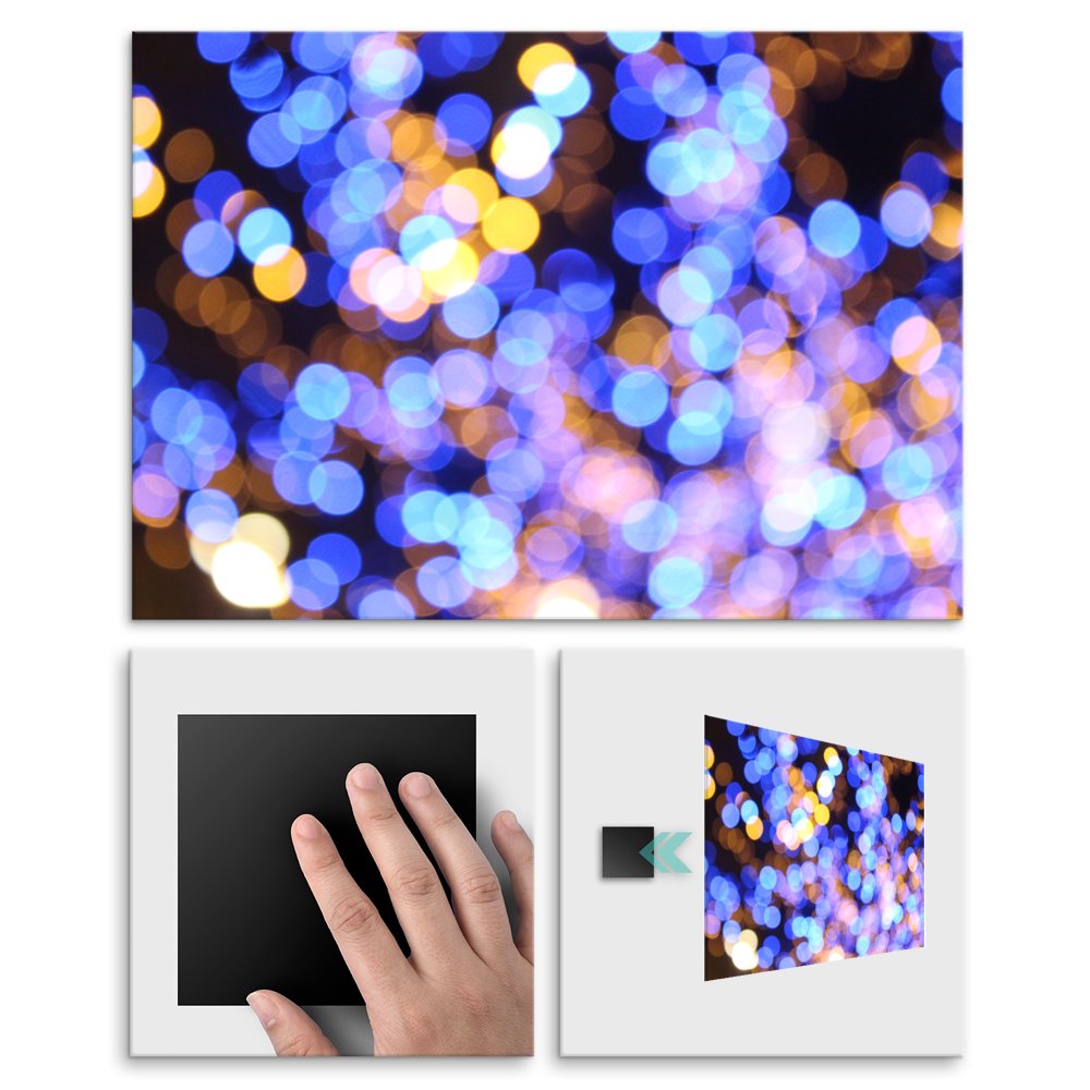 Plakat metalowy bokeh L