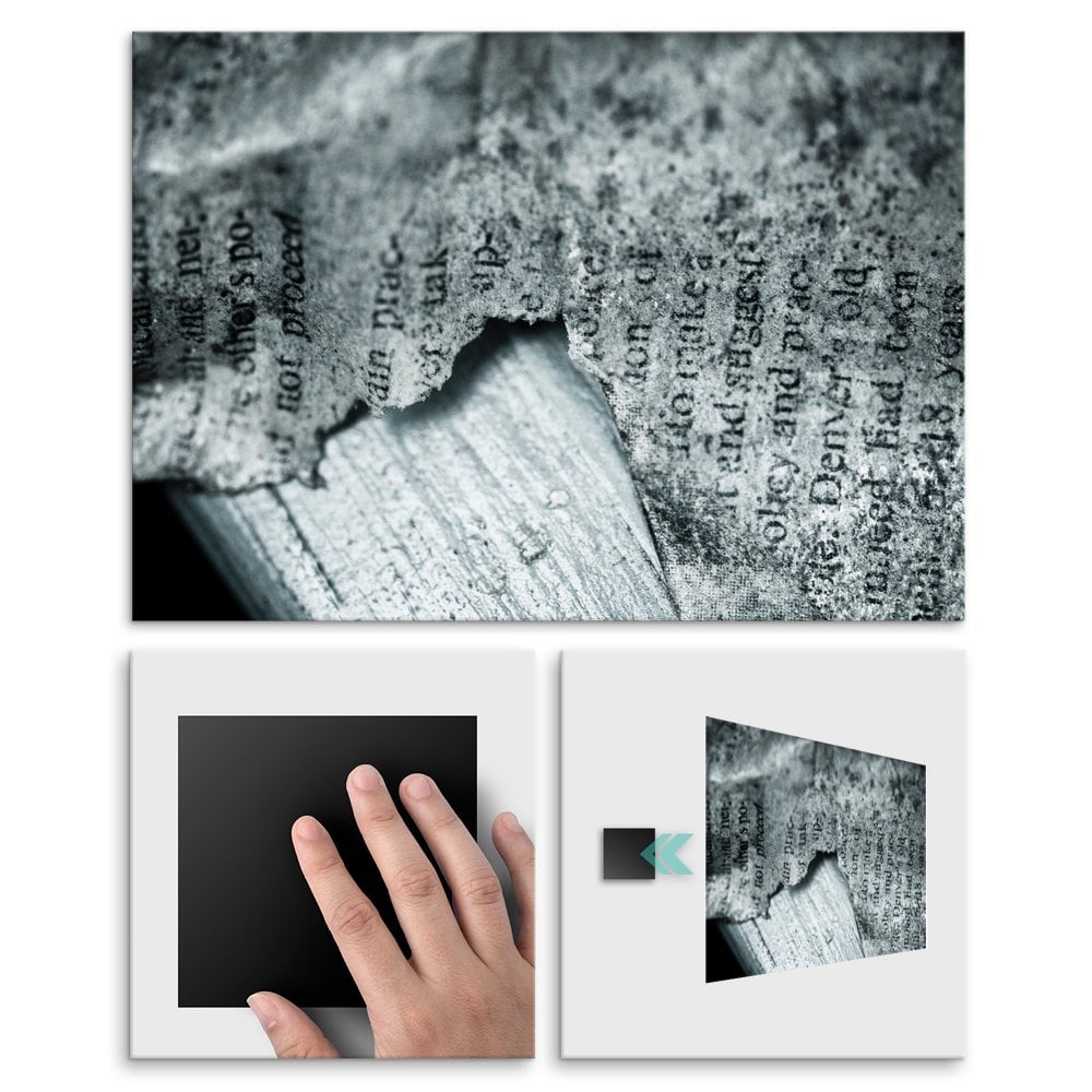 Plakat metalowy stary papier L
