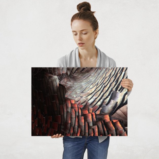 Plakat metalowy abstrakcja L