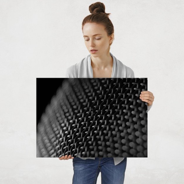 Plakat metalowy czarna tekstura L