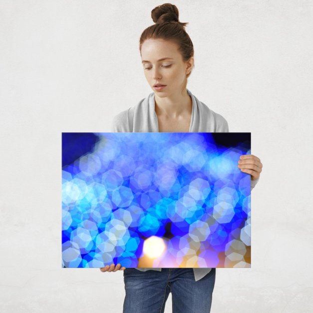 Plakat metalowy bokeh L