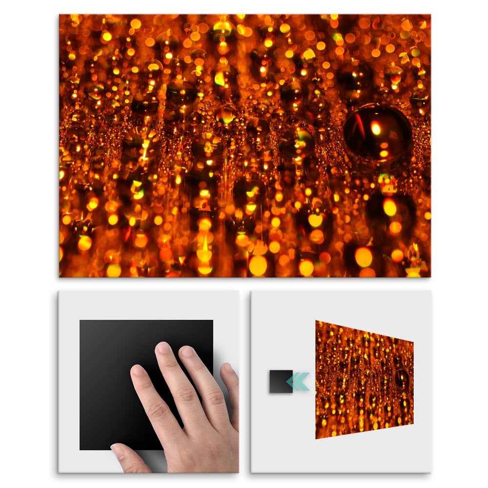 Plakat metalowy krople L