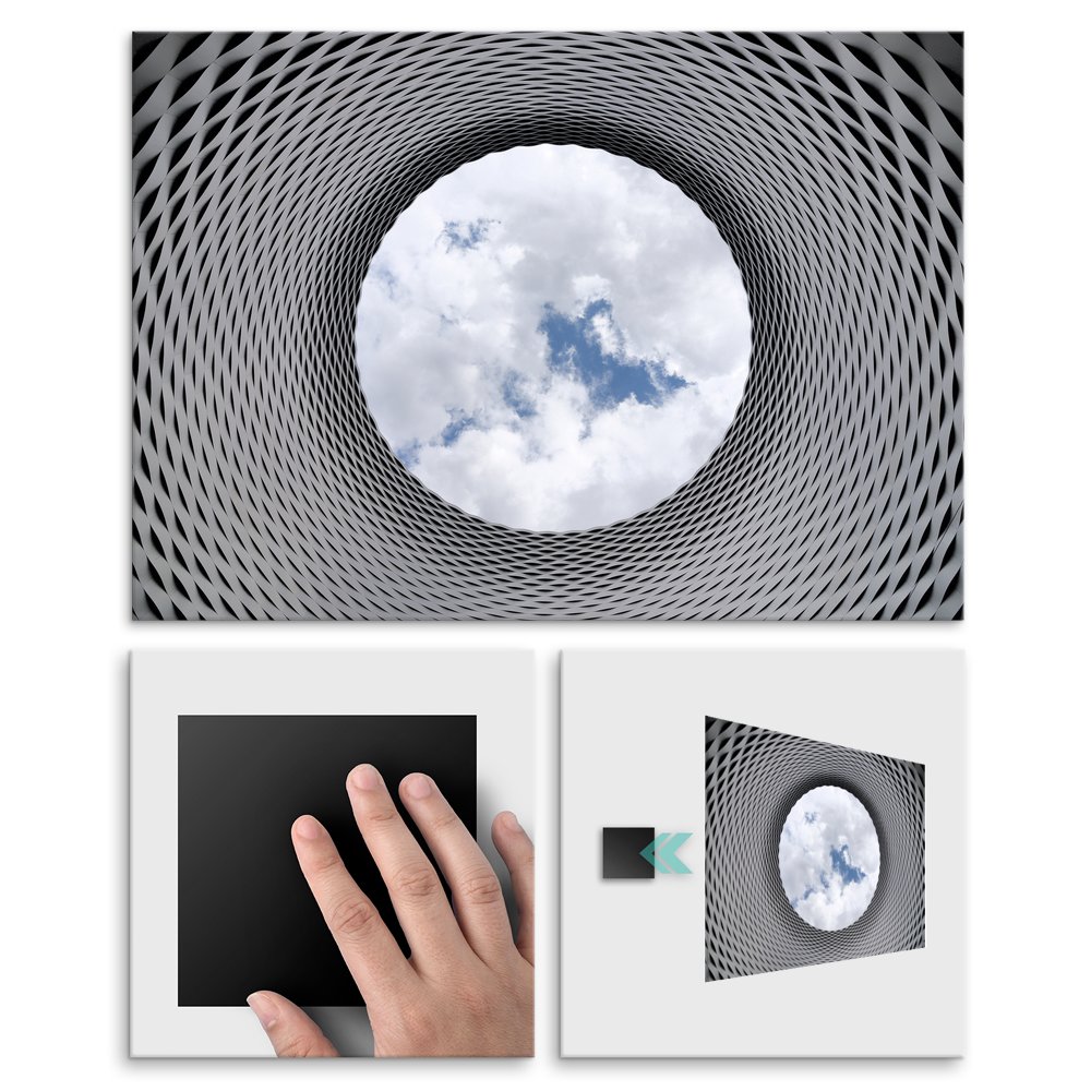 Plakat metalowy szary tunel M