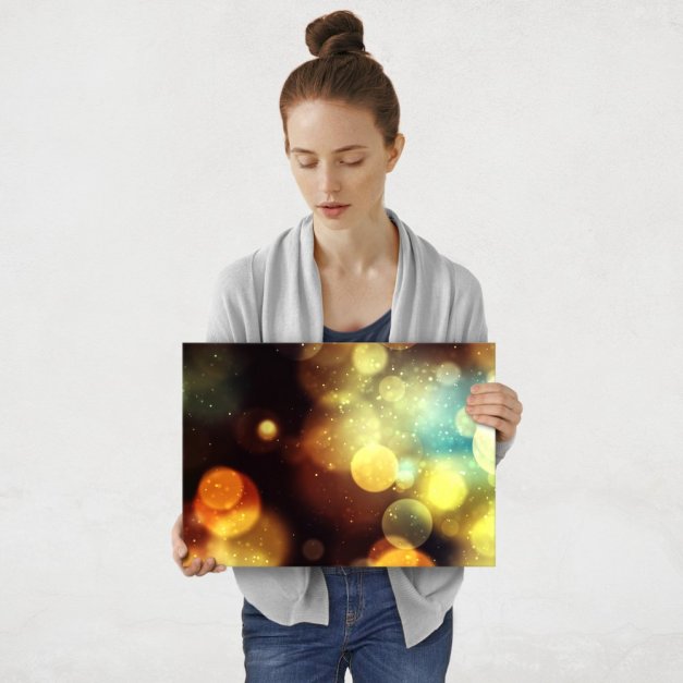 Plakat metalowy bokeh M