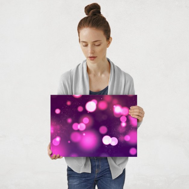 Plakat metalowy bokeh M