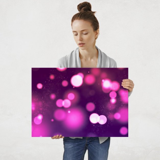 Plakat metalowy bokeh L