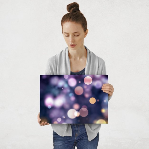 Plakat metalowy bokeh M