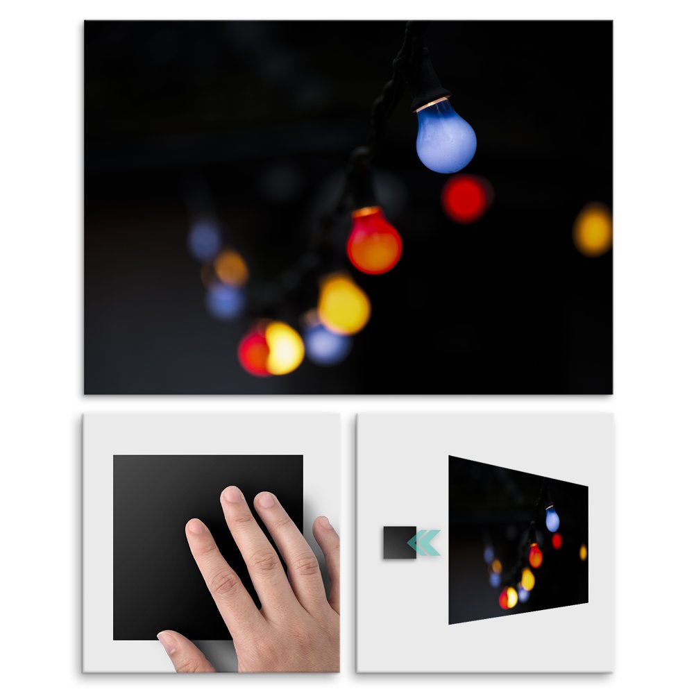 Plakat metalowy bokeh L