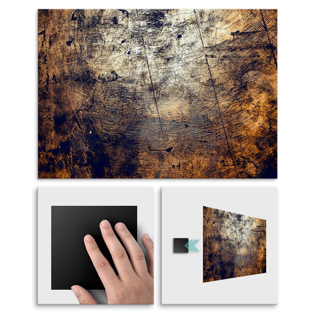 Plakat metalowy drewniana tekstura L