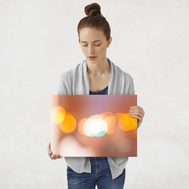 Plakat metalowy bokeh M