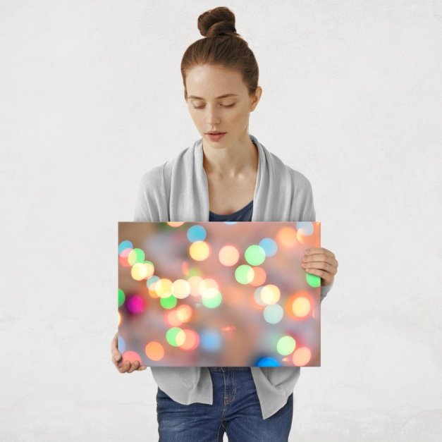 Plakat metalowy bokeh M