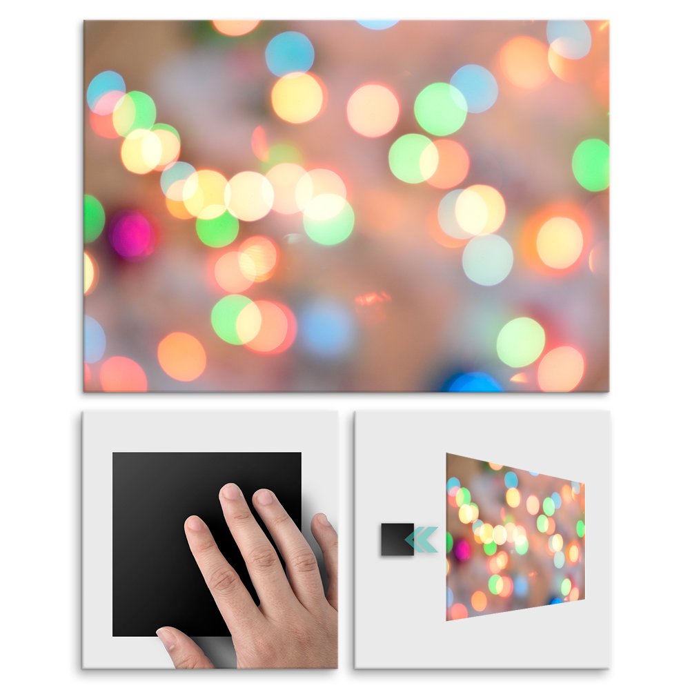 Plakat metalowy bokeh L