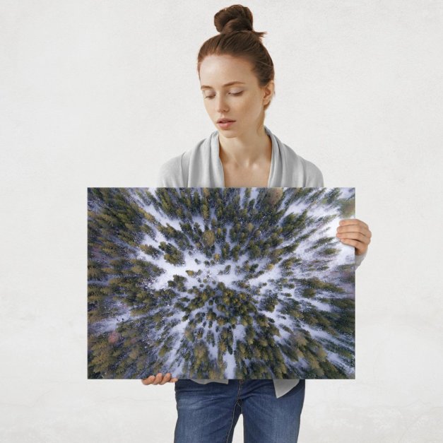 Plakat metalowy las L