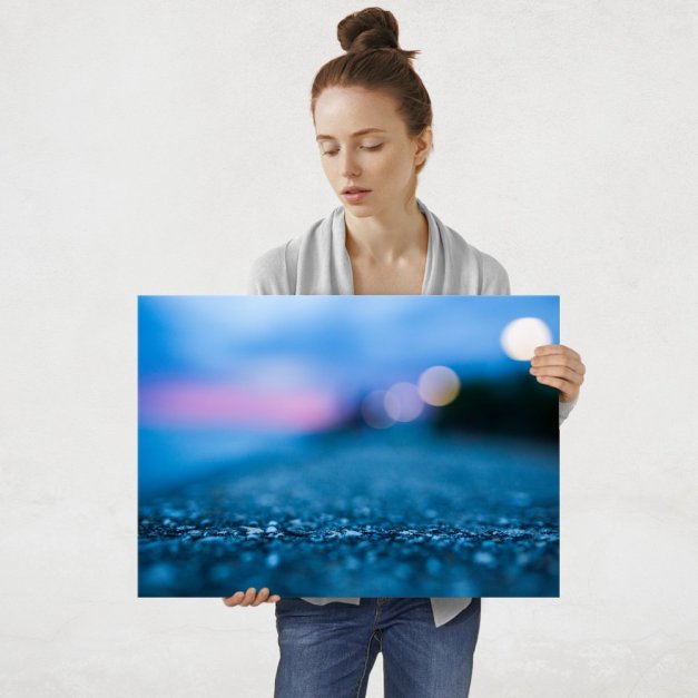 Plakat metalowy bokeh L