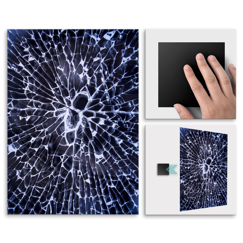 Plakat metalowy pknite lustro M