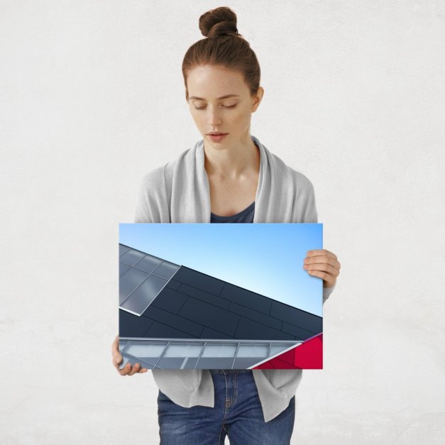 Plakat metalowy nowoczesna architektura M