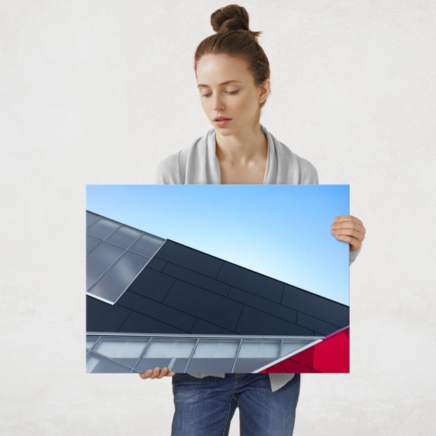 Plakat metalowy nowoczesna architektura L