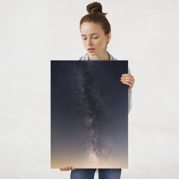 Plakat metalowy nocne niebo L