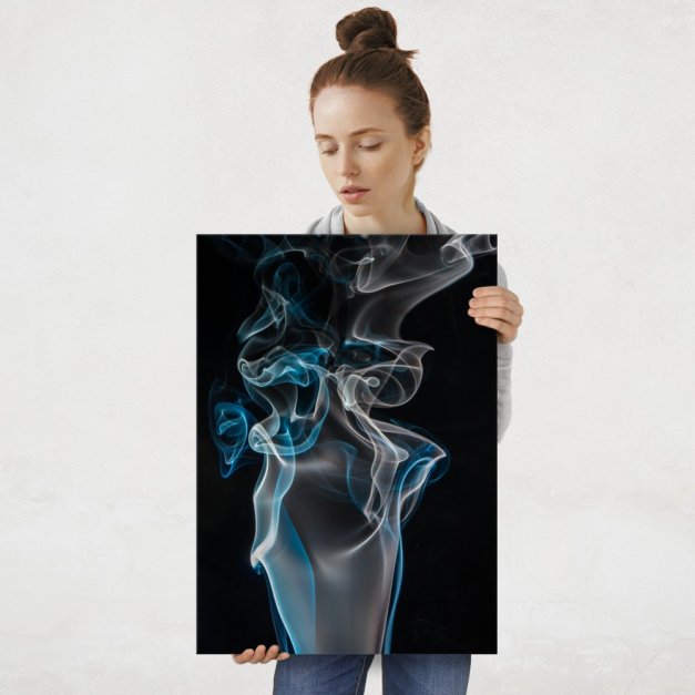 Plakat metalowy biały dym L