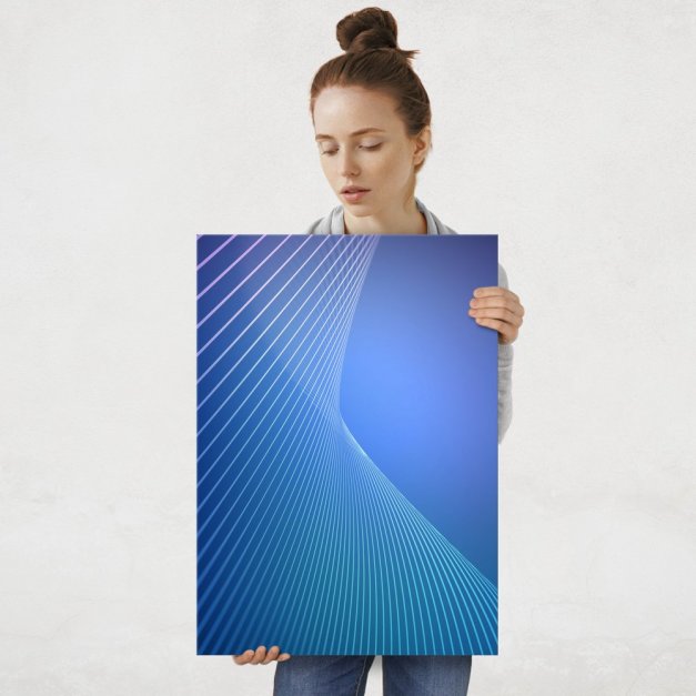 Plakat metalowy abstrakcja w architekturze L