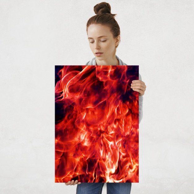 Plakat metalowy ogień L