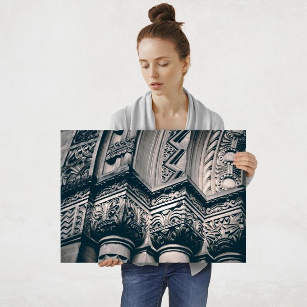 Plakat metalowy ornamenty L