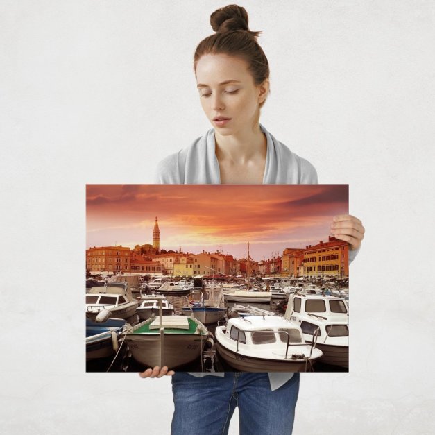 Plakat metalowy port chorwacki L
