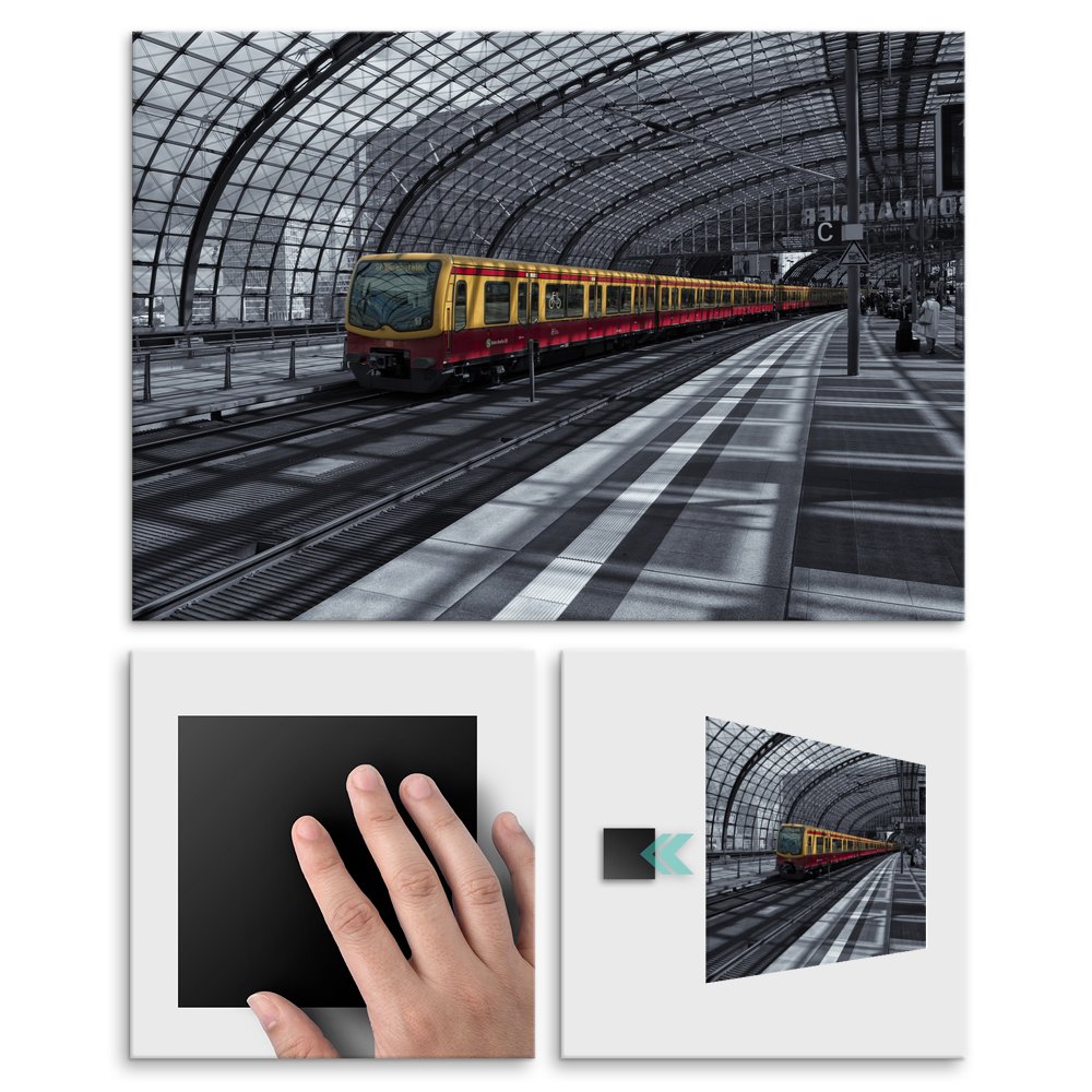Plakat metalowy stacja kolejowa L