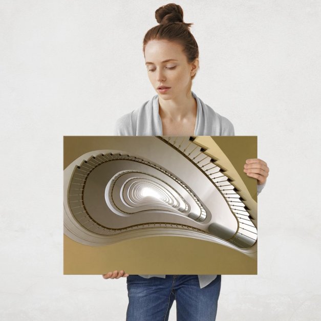 Plakat metalowy schody L